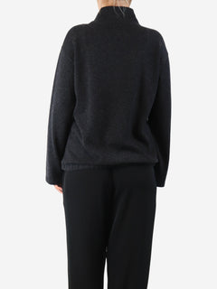 Dark grey sequin-embellished jumper - size UK 10 Knitwear Akris 