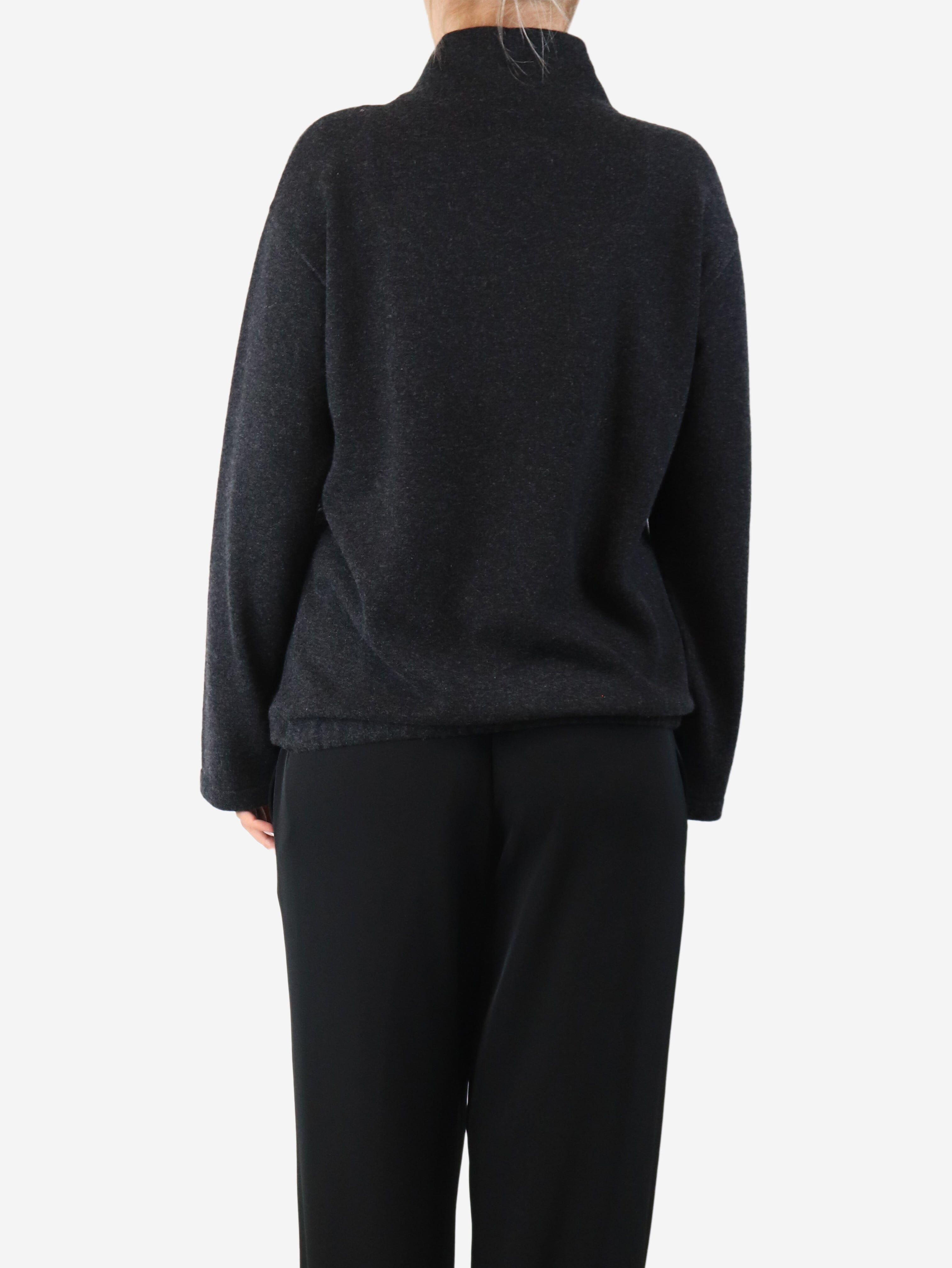 Dark grey sequin-embellished jumper - size UK 10 Knitwear Akris 