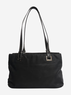 Black vintage nylon top handle bag