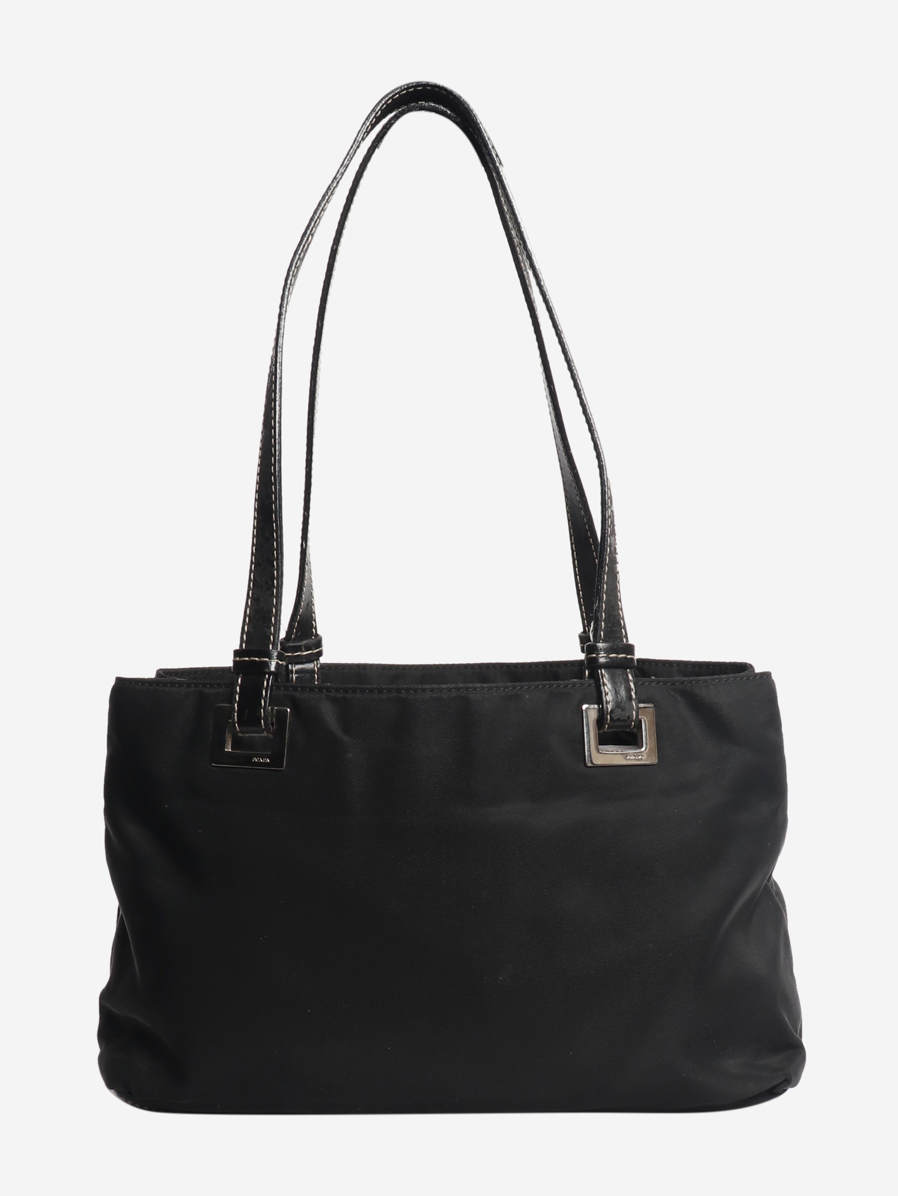 Black vintage nylon top handle bag