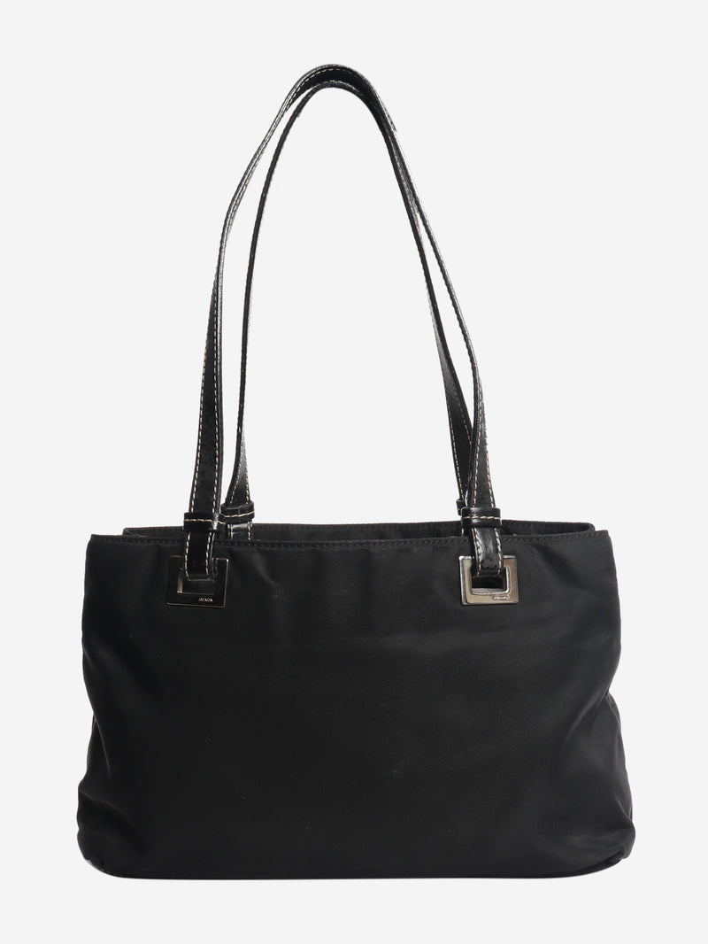 Black vintage nylon top handle bag