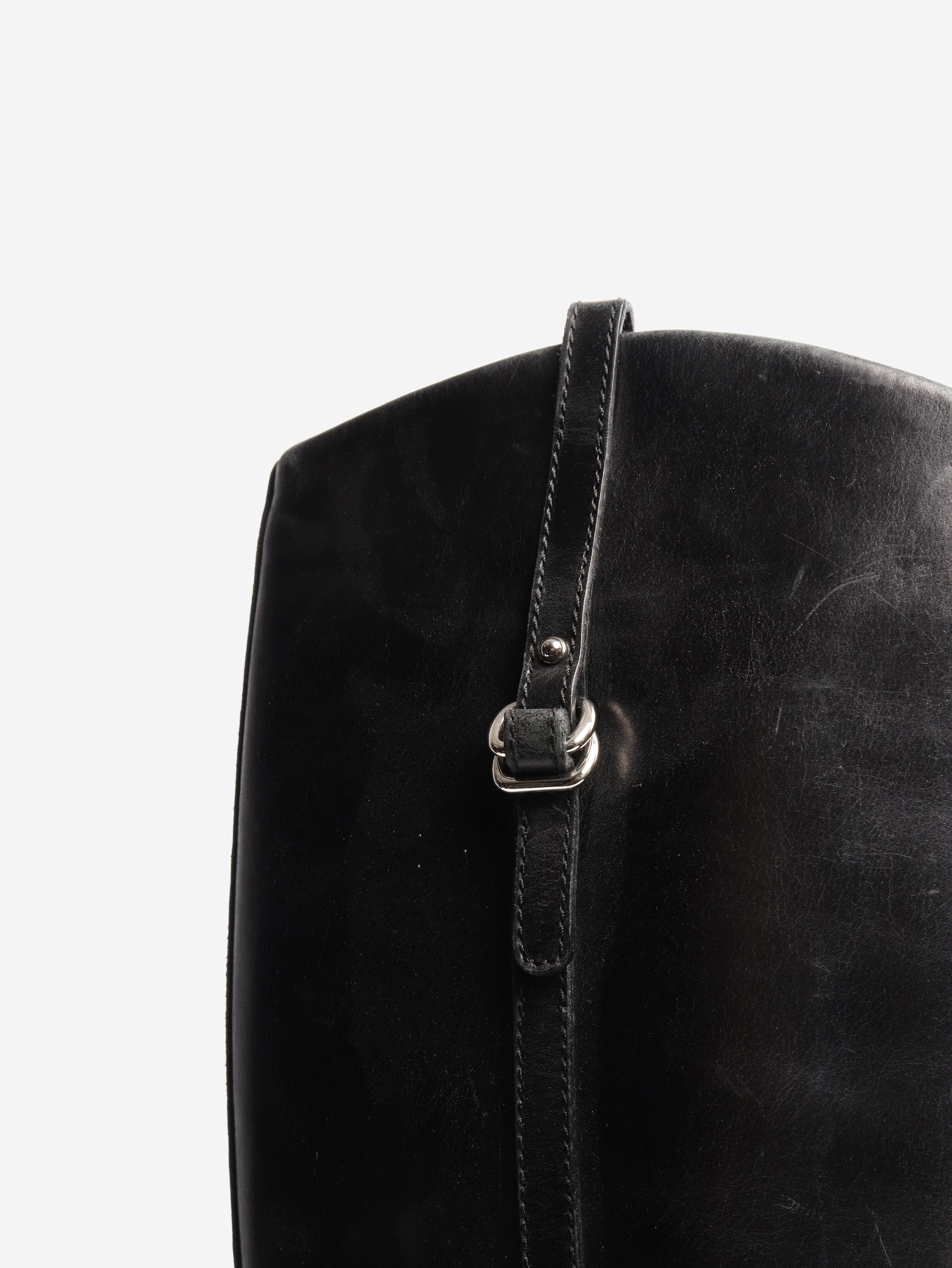 Black leather riding boots - size EU 39.5 Boots Gucci 
