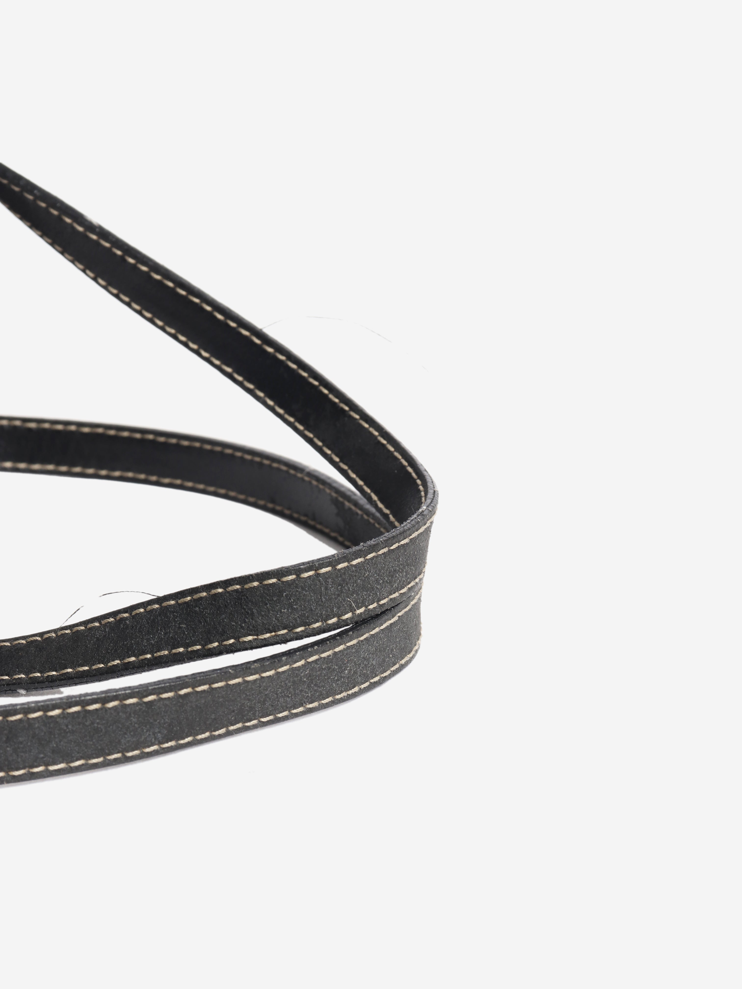 Black vintage nylon top handle bag