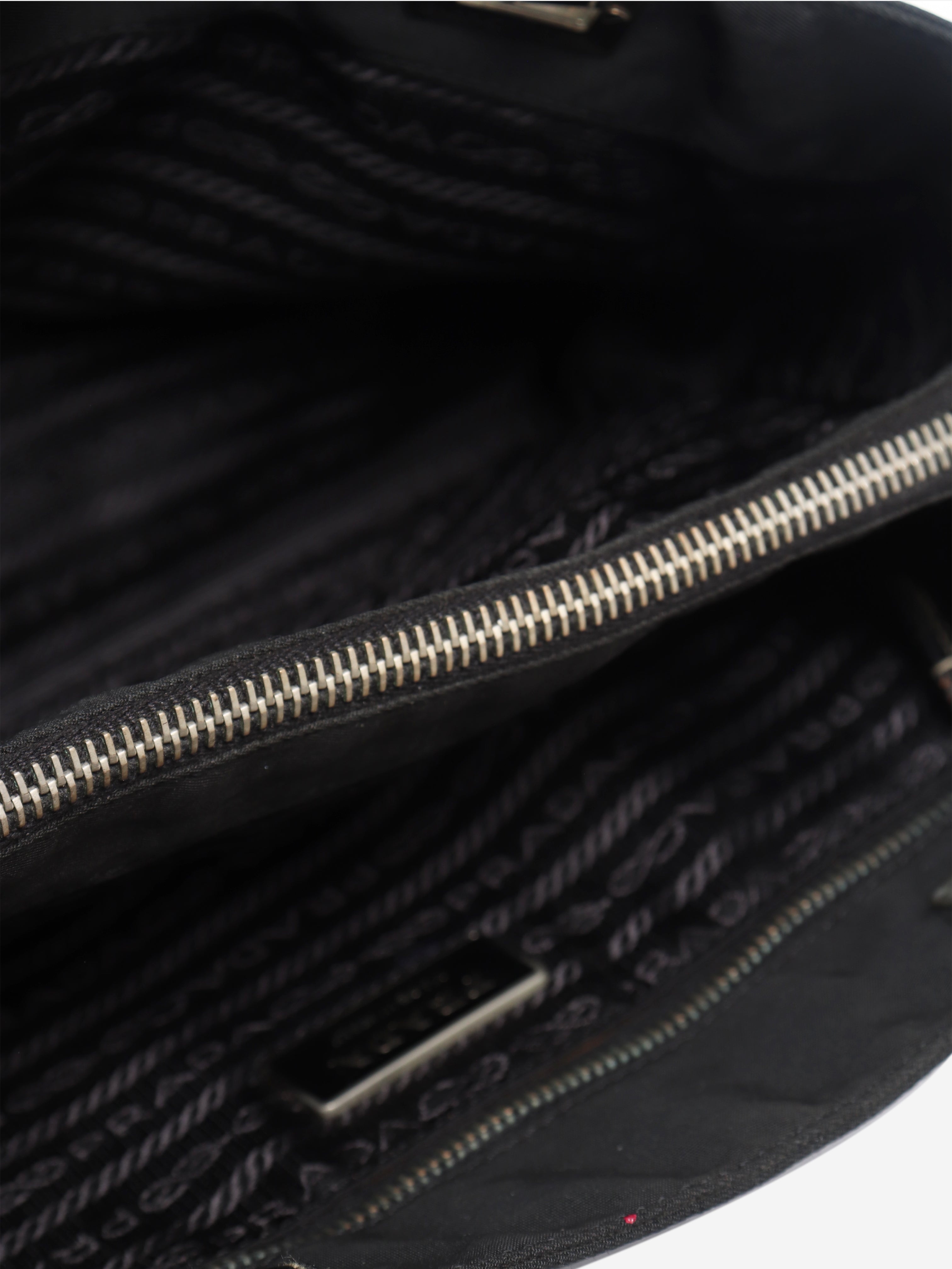 Black vintage nylon top handle bag