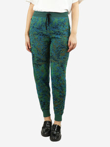 Missoni Green printed textured joggers - size UK 10