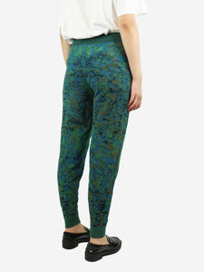 Missoni Green printed textured joggers - size UK 10