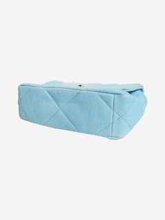 Blue ombre denim quilted 19 shoulder bag