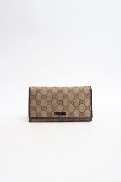 Brown GG continental wallet
