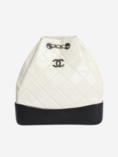 White 2019 quilted leather Gabrielle backpack