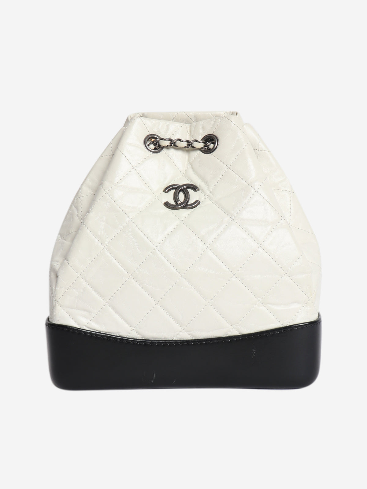 White 2019 quilted leather Gabrielle backpack