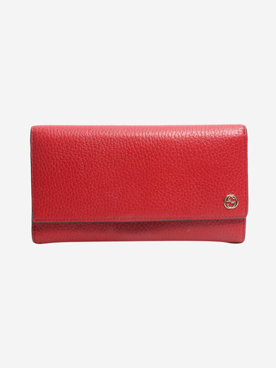 Red Interlocking 2 folds long wallet Wallet Gucci 