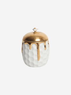 White and gold honeypot Homeware L'Objet 