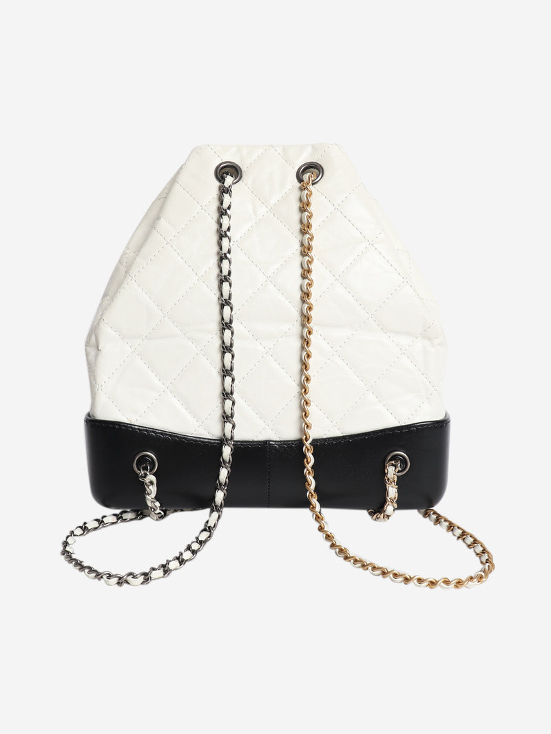 White 2019 quilted leather Gabrielle backpack
