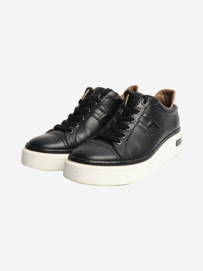 Black leather trainers - EU 39 Trainers Hermes 