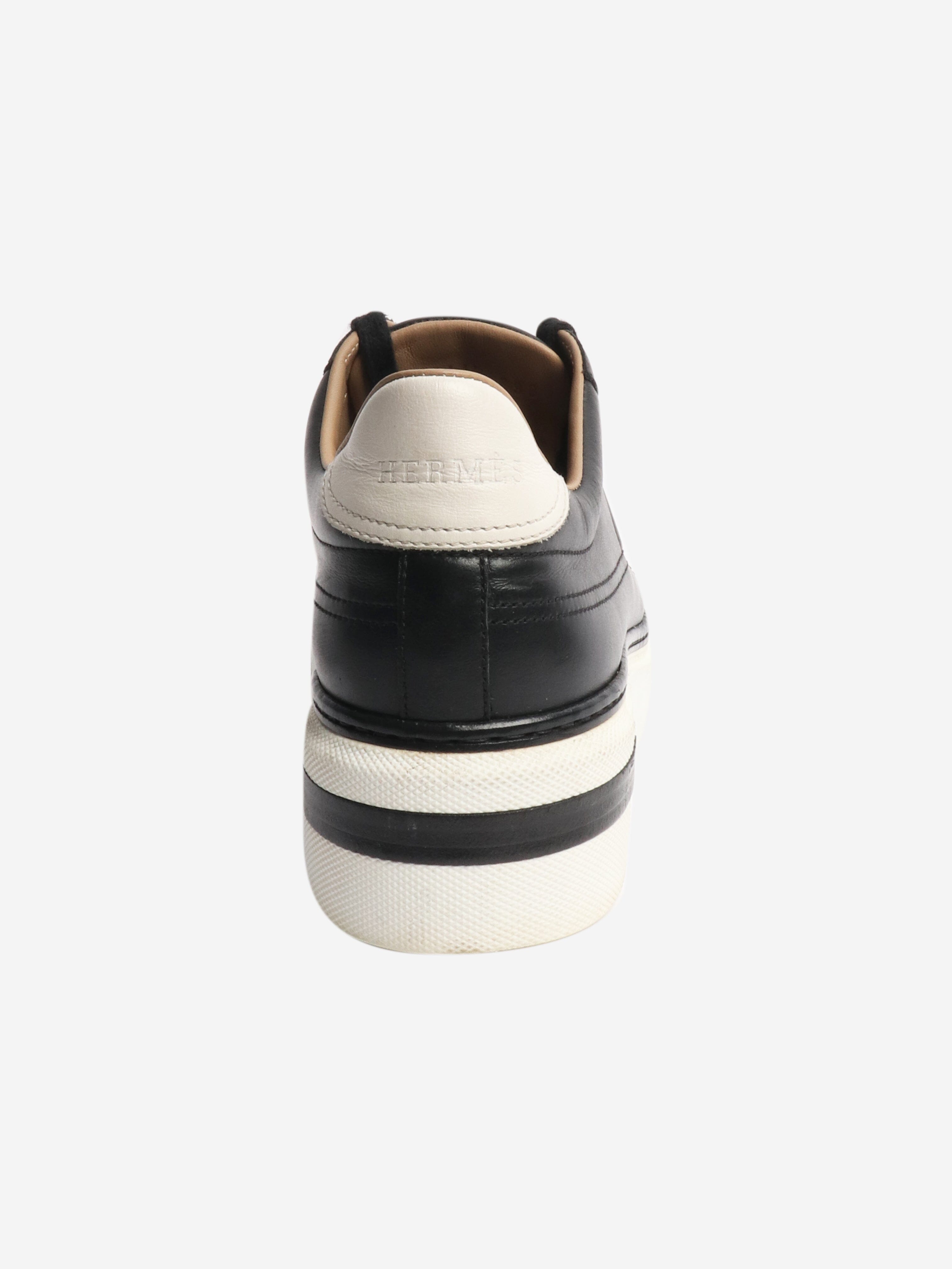 Black leather trainers - EU 39 Trainers Hermes 