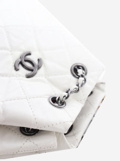White 2019 quilted leather Gabrielle backpack