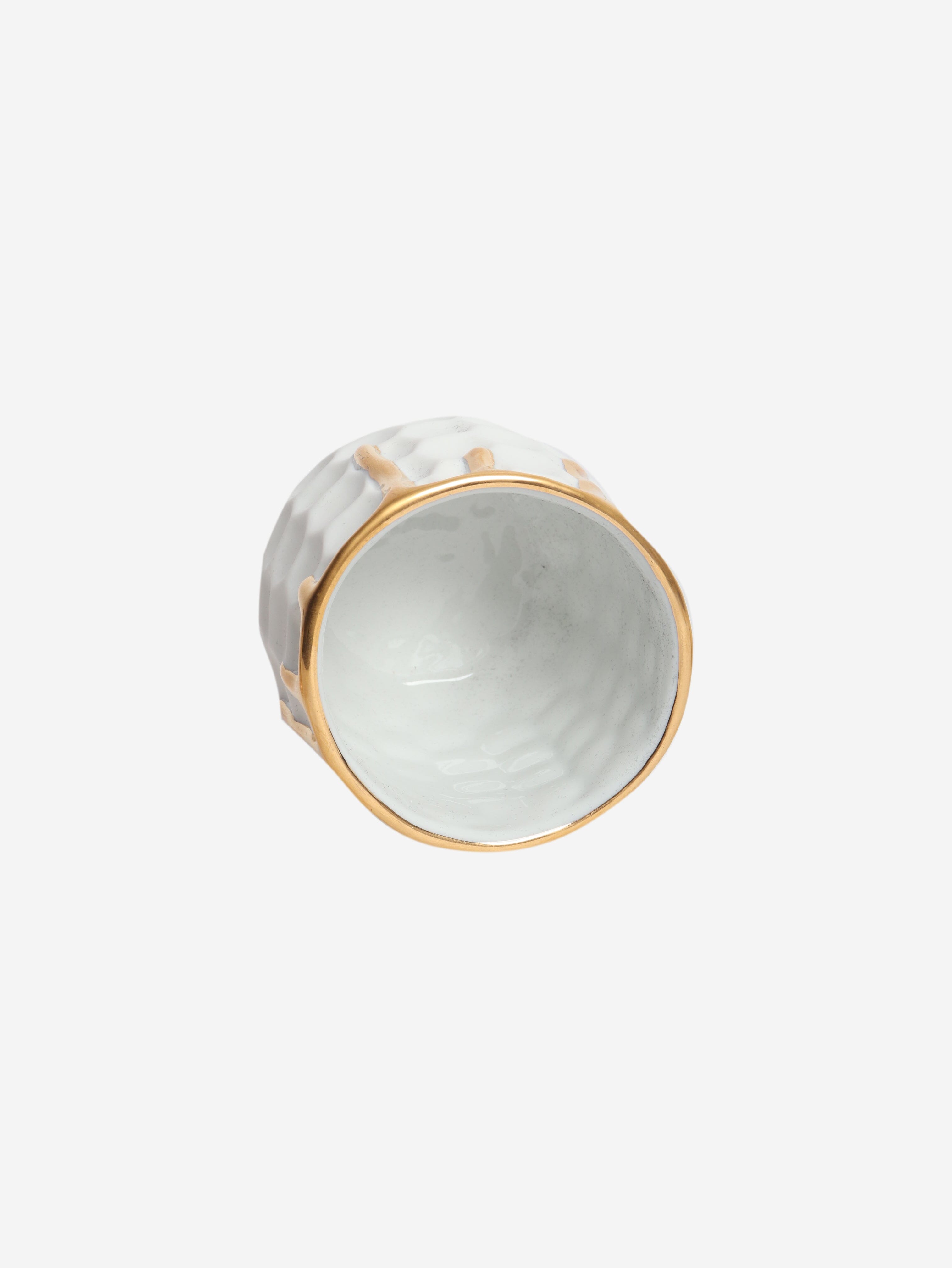 White and gold honeypot Homeware L'Objet 