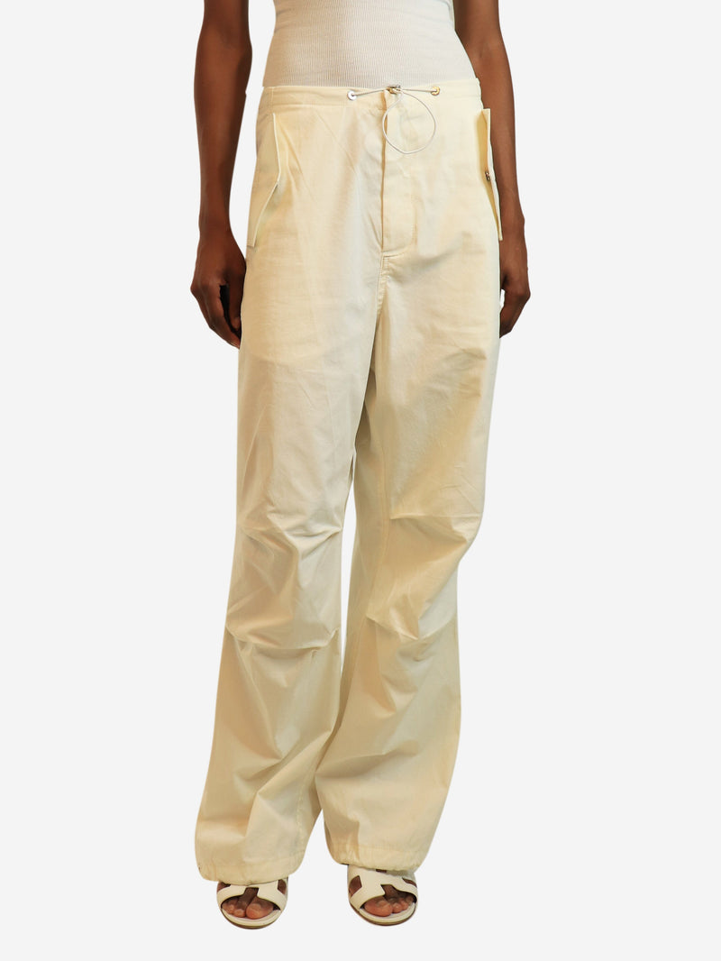 Cream combat trousers - size UK 6 Trousers Dion Lee 