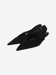 Black suede slingback kitten heels - size EU 39 (UK 6) Heels Toteme 