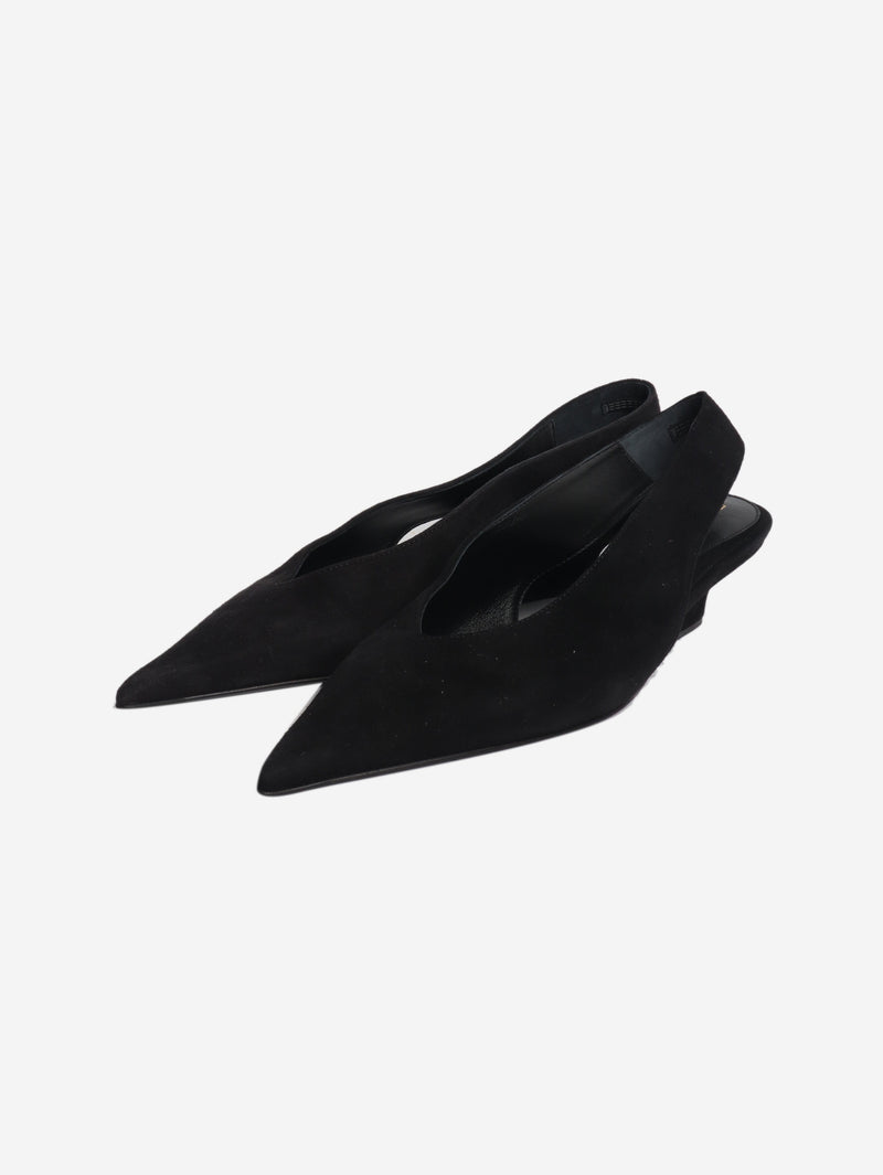 Black suede slingback kitten heels - size EU 39 (UK 6) Heels Toteme 