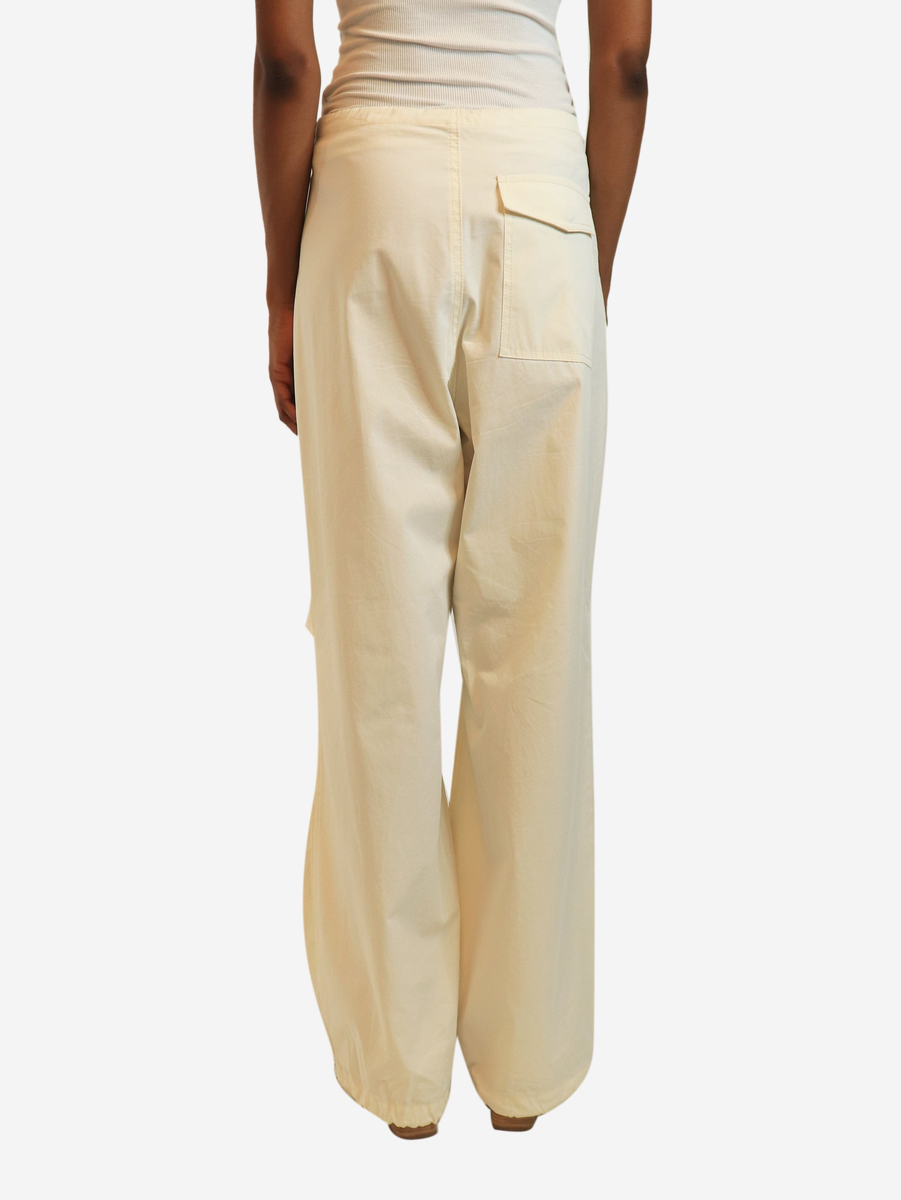 Cream combat trousers - size UK 6 Trousers Dion Lee 