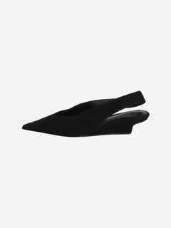 Black suede slingback kitten heels - size EU 39 (UK 6) Heels Toteme 