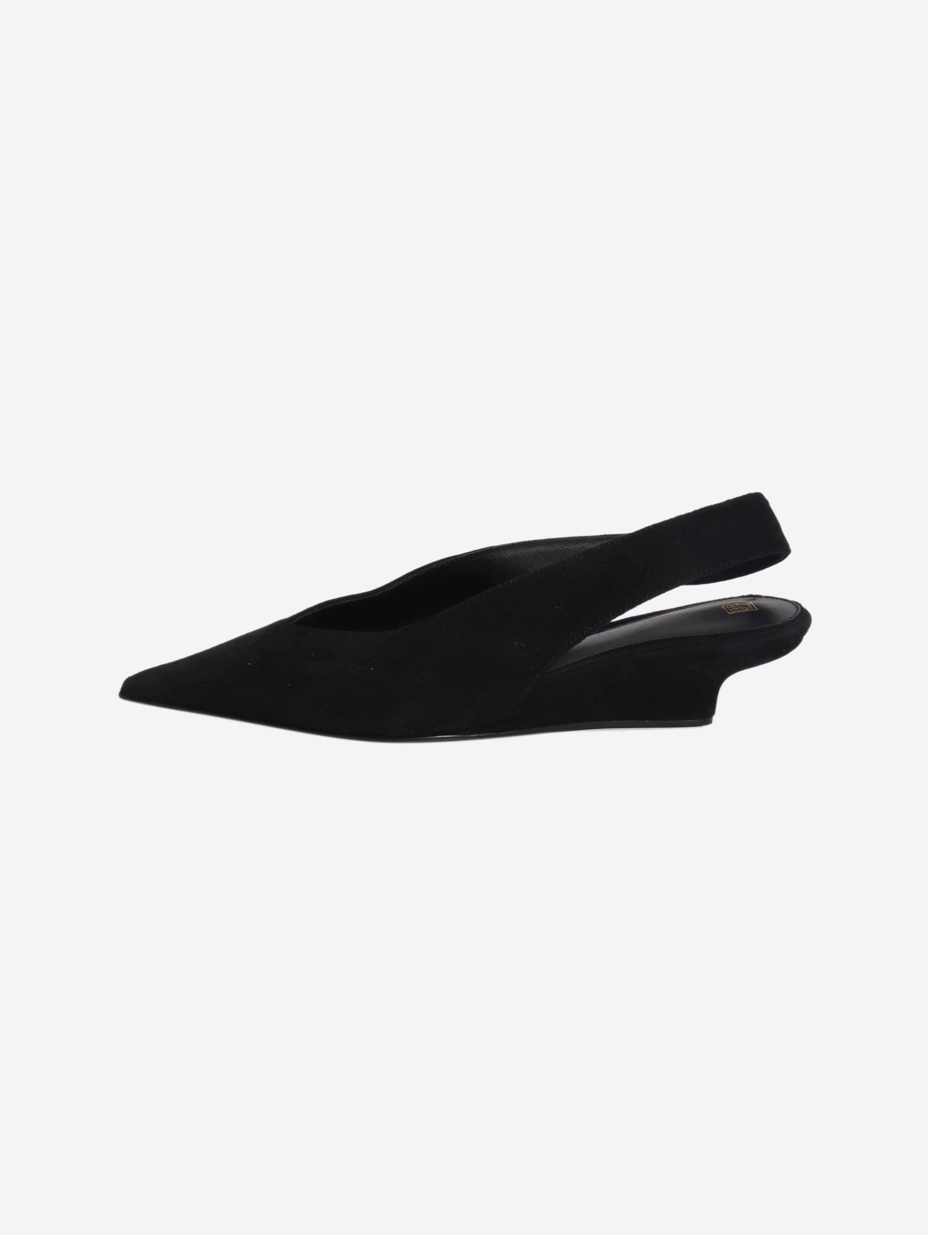 Black suede slingback kitten heels - size EU 39 (UK 6) Heels Toteme 