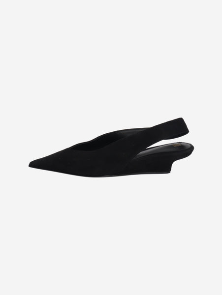 Black suede slingback kitten heels - size EU 39 (UK 6) product image
