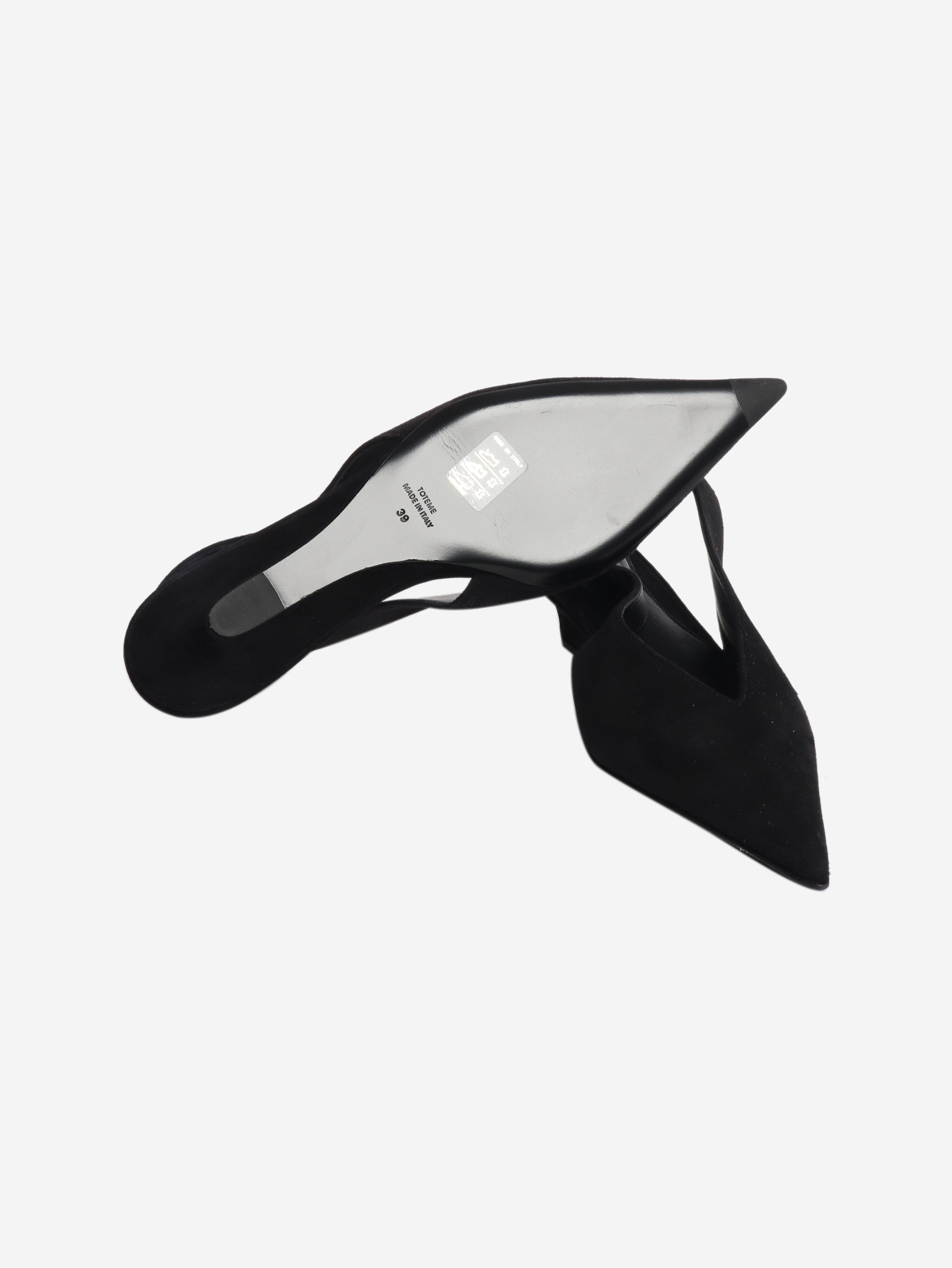 Black suede slingback kitten heels - size EU 39 (UK 6) Heels Toteme 
