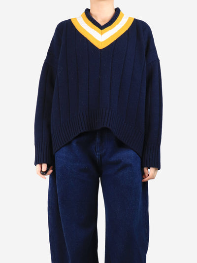 Navy blue cricket jumper - One size Knitwear Alex Eagle 