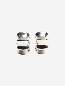 Khaite Silver chunky metal hoop earrings