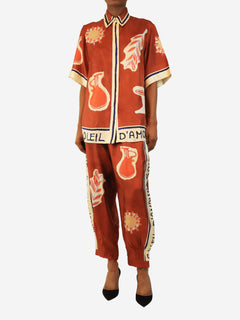 Soleil d’armour printed blouse and trouser set - size UK 6 Sets Alemais x Lrnce 