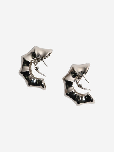 Silver chunky metal hoop earrings Earrings Khaite 