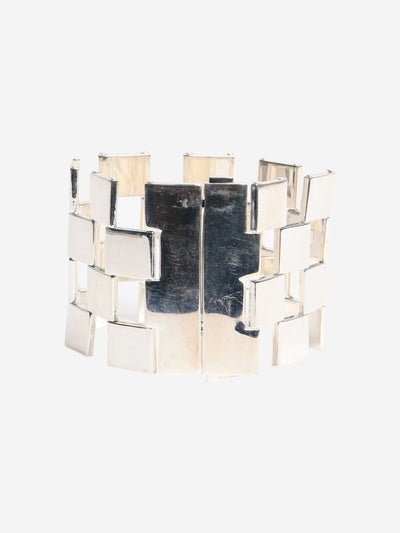 Silver metal checkered bracelet Bracelets Jil Sander 