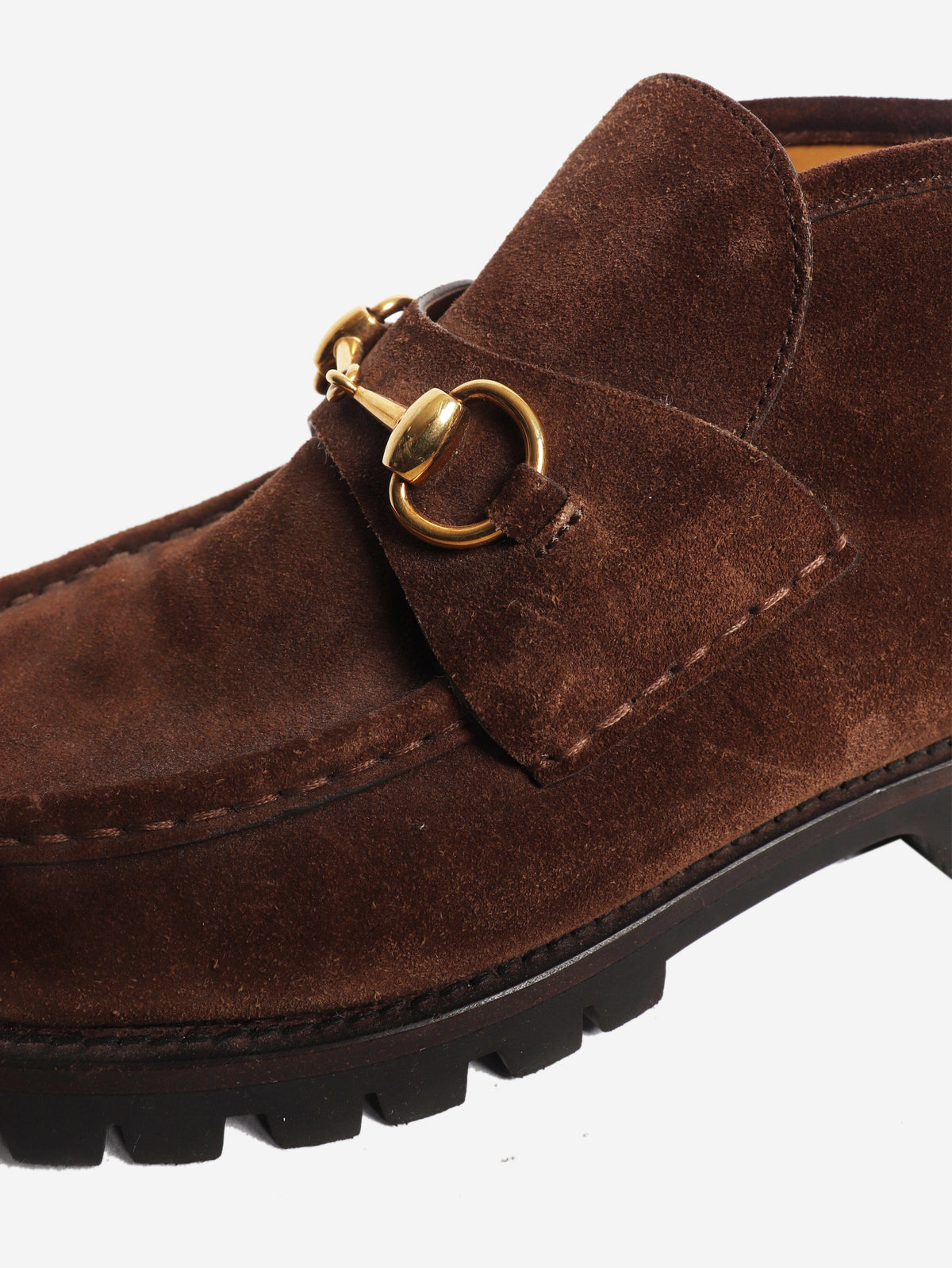 Brown Horsebit suede ankle boots - size EU 40 (UK 7) Boots Gucci 