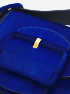 Tory Burch Cobalt blue calf hair shoulder bag
