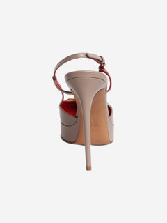 Neutral Vlogo slingback platform pumps - size EU 38.5 Heels Valentino 