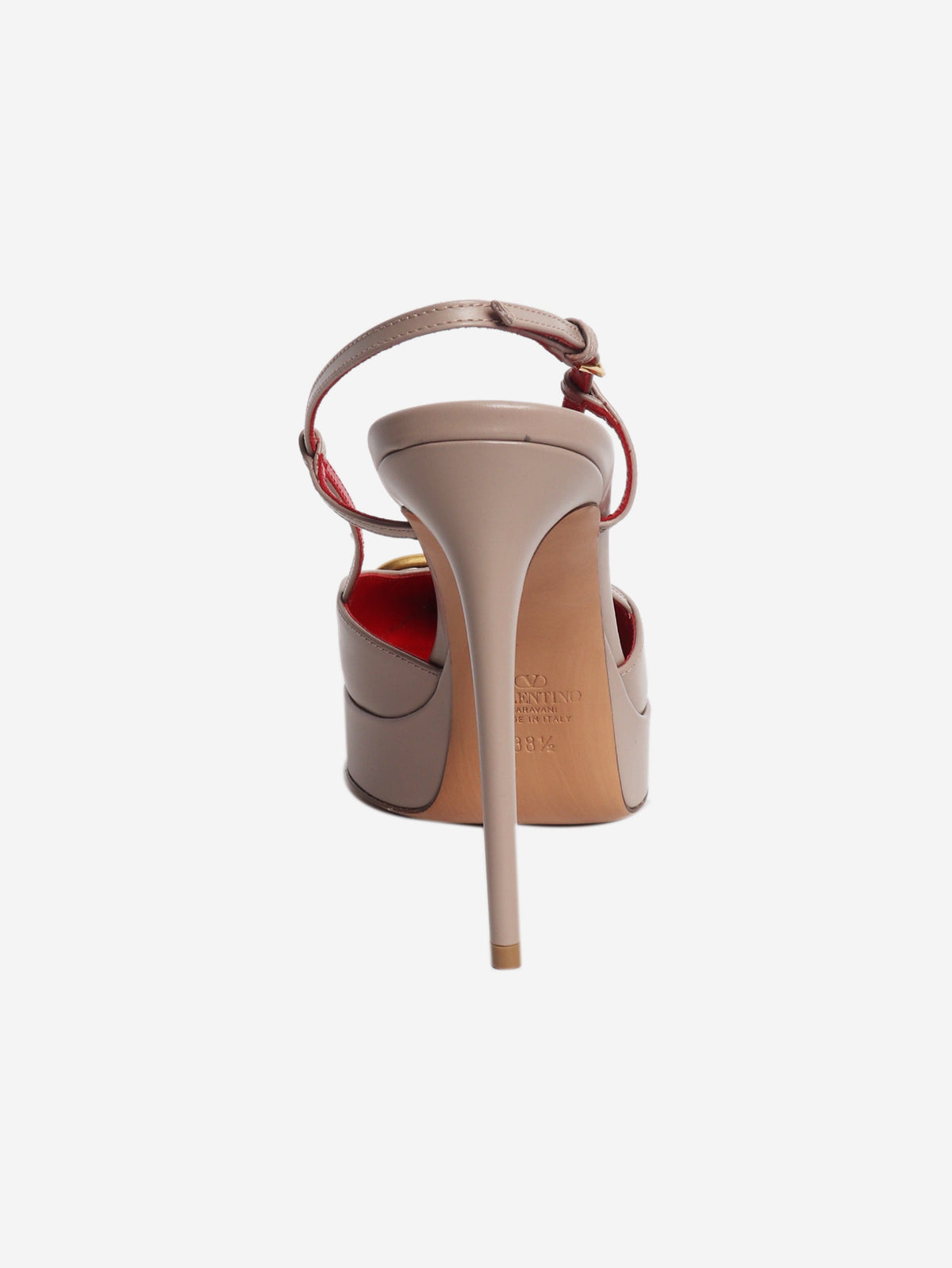 Neutral Vlogo slingback platform pumps - size EU 38.5 Heels Valentino 