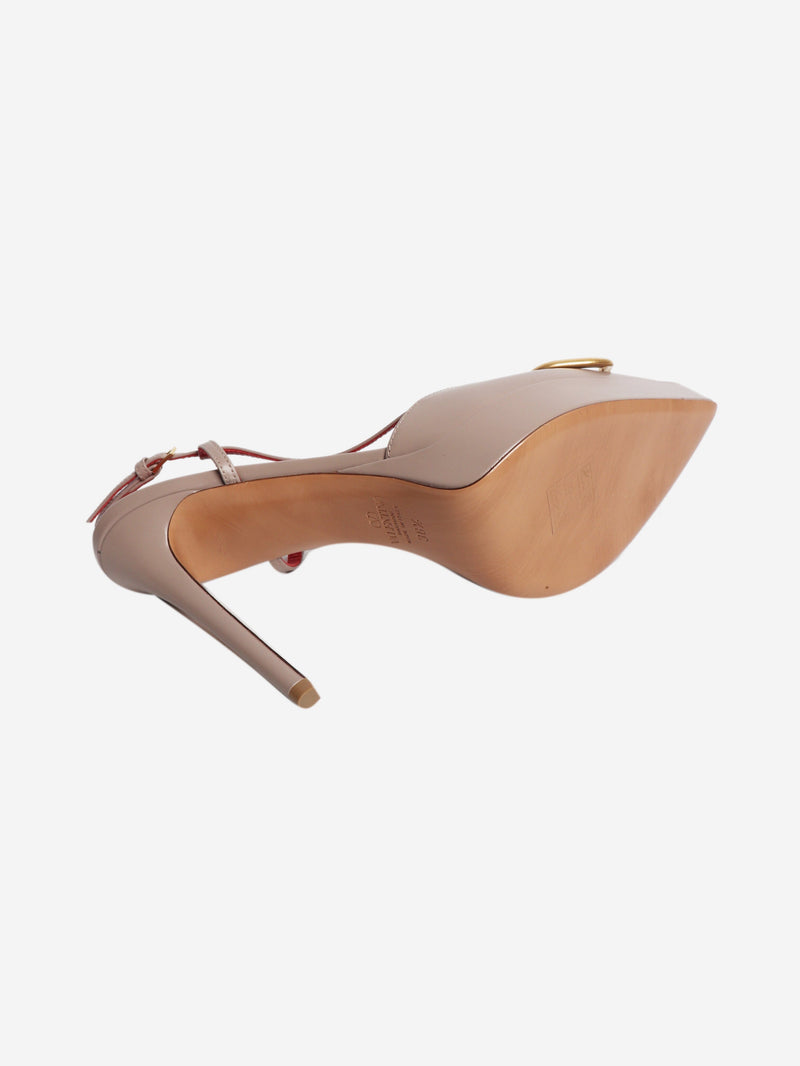 Neutral Vlogo slingback platform pumps - size EU 38.5 Heels Valentino 