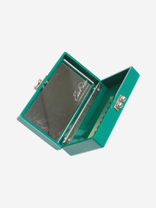 Edie Parker Green kale clutch