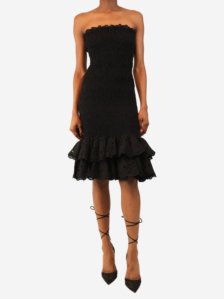 Black Liliana strapless shirred long dress - size XS product image