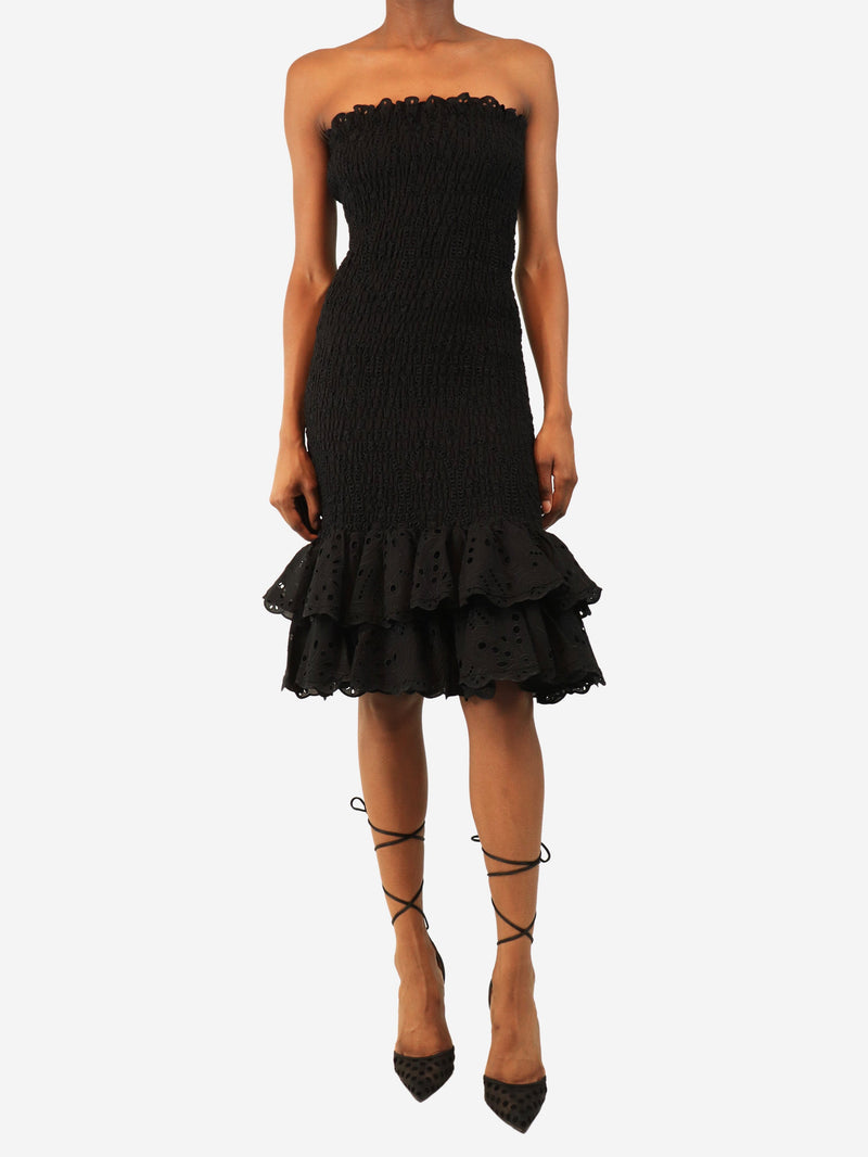 Black Liliana strapless shirred long dress - size XS Dresses Charo Ruiz 