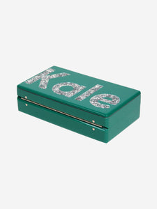 Edie Parker Green kale clutch