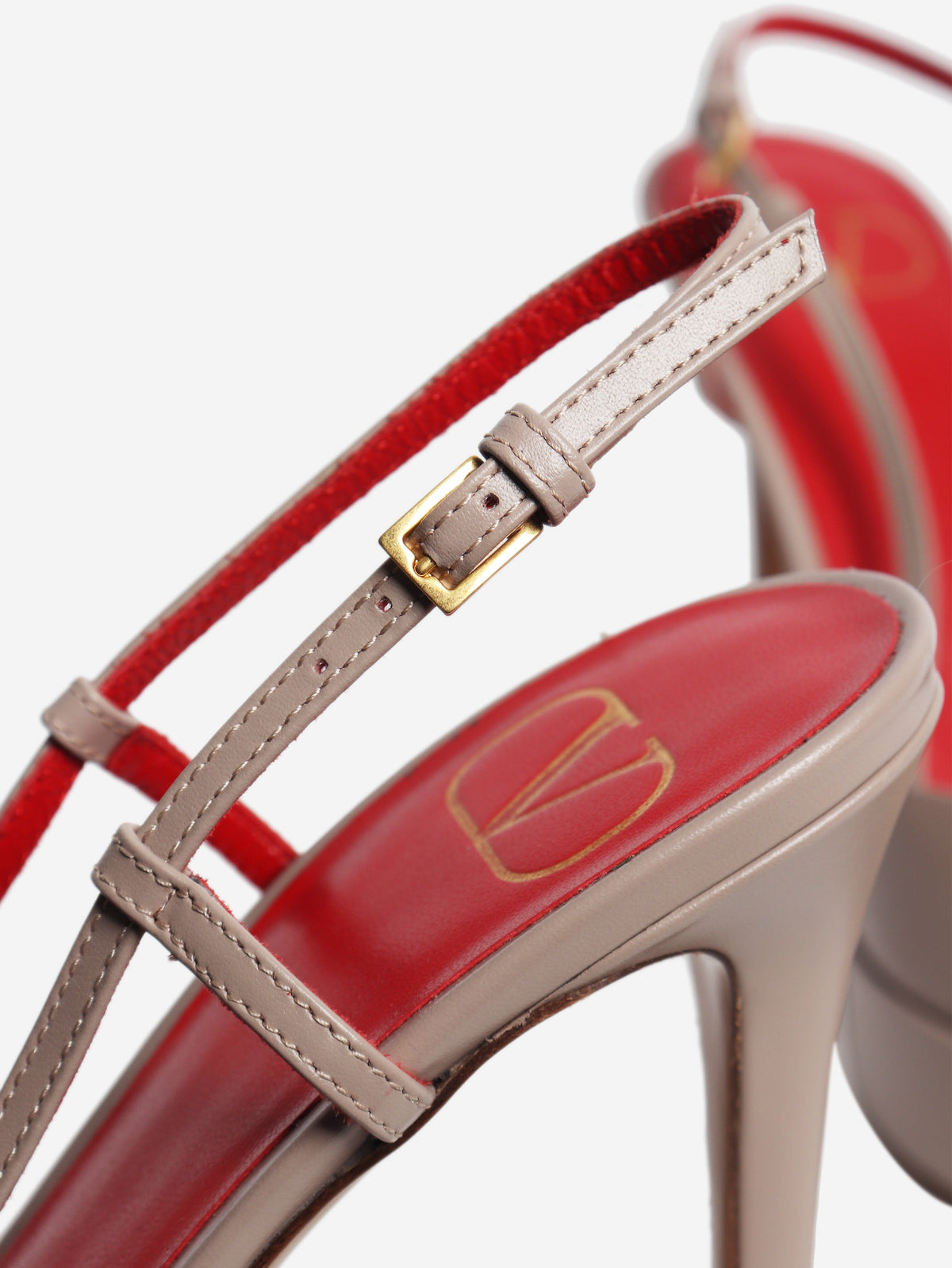 Neutral Vlogo slingback platform pumps - size EU 38.5 Heels Valentino 