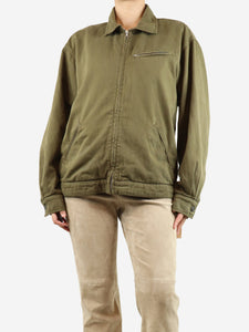 Reformation Dark olive Marco bomber jacket - size XS