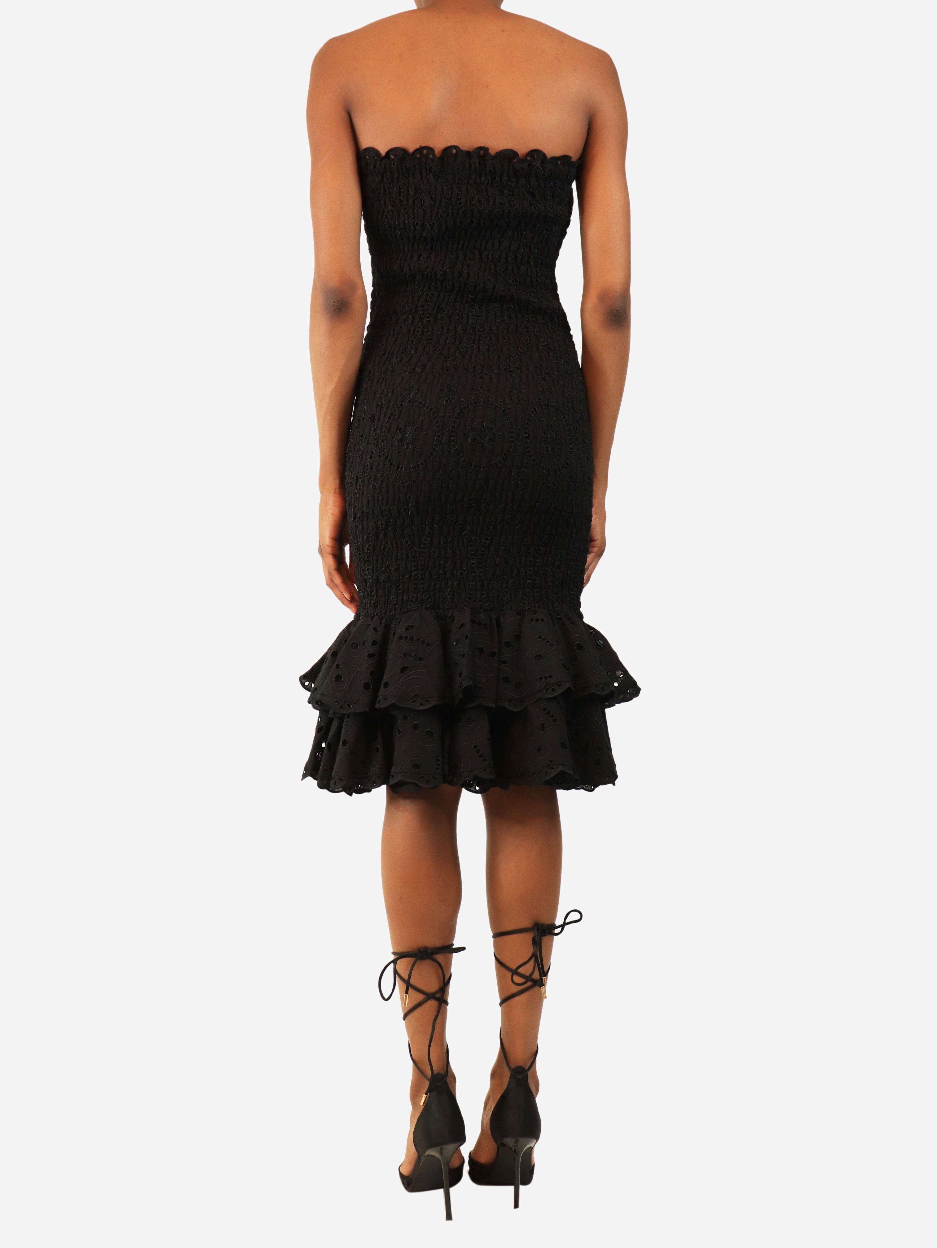 Black Liliana strapless shirred long dress - size XS Dresses Charo Ruiz 