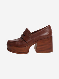 Brown chunky leather loafers - size EU 41 (UK 8) Heels Gabriela Hearst 