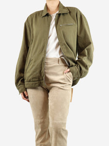 Reformation Dark olive Marco bomber jacket - size XS