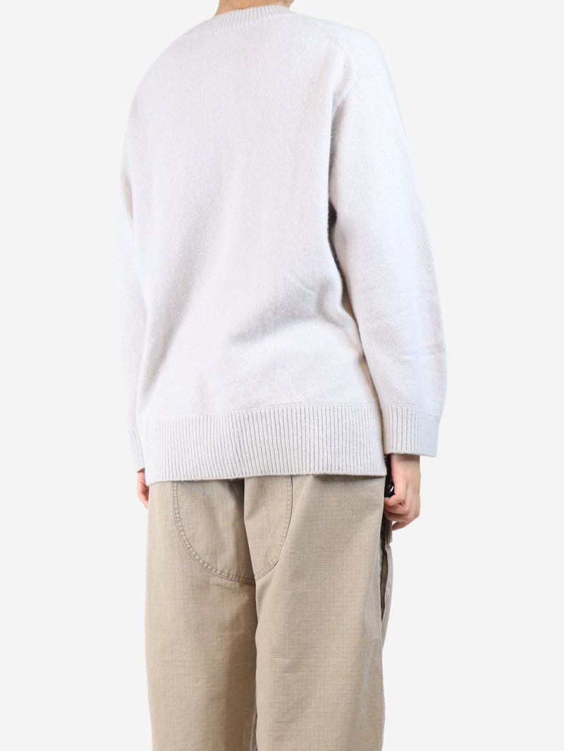 Neutral cashmere v-neck jumper - size M Knitwear Vince 
