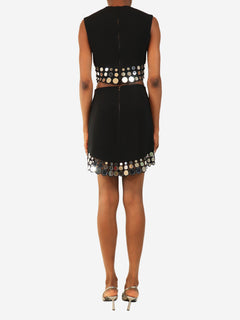 Black mirror top and skirt set - size UK 8 Sets David Koma 